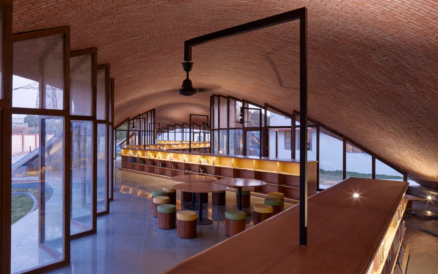 Maya Somaiya Library; Brick Award 2020 Category "Building Outside The Box"; Architects: Sameep Padora & Associates, Photo:  Edmund Sumner