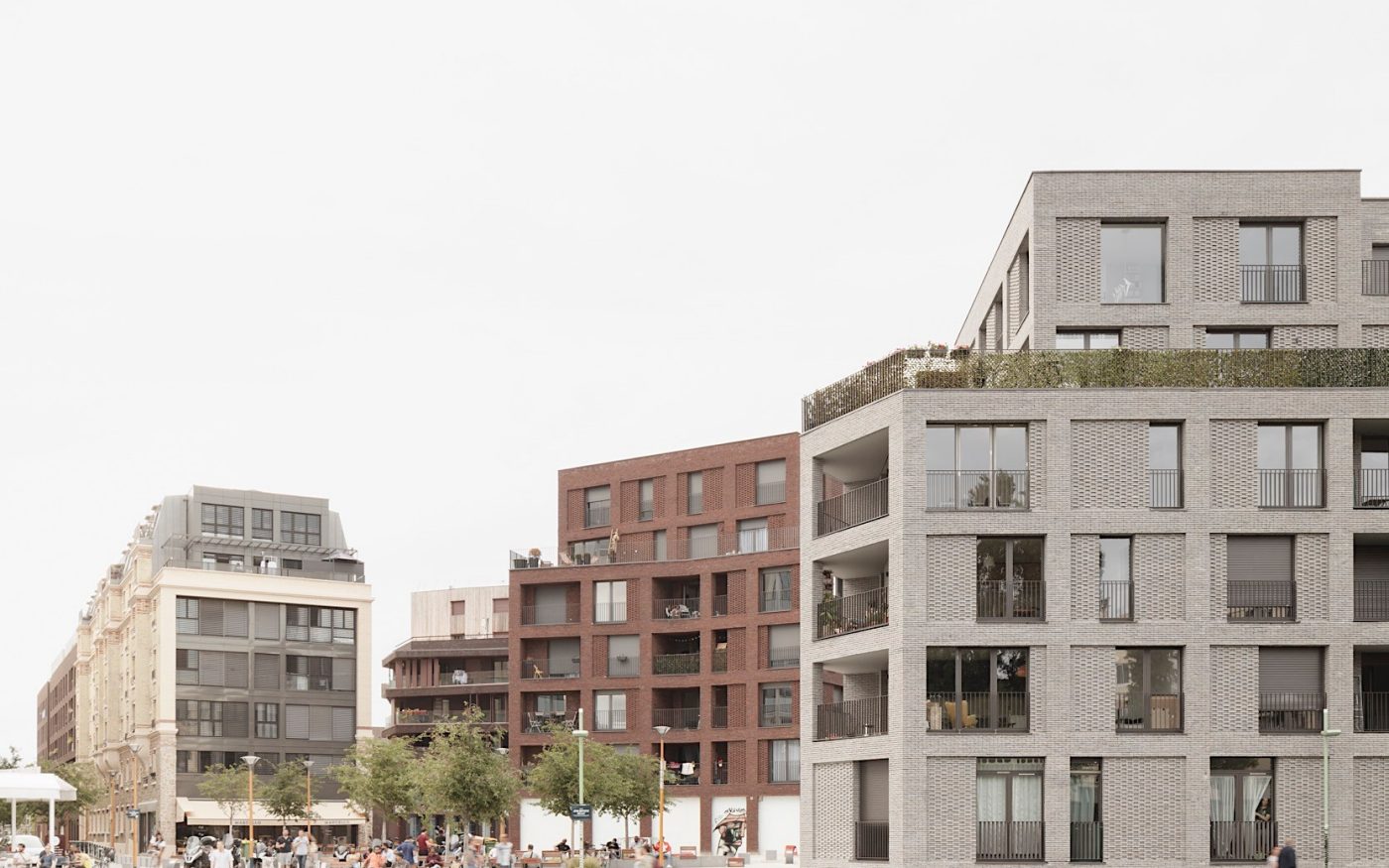 88 housing units Pantin, Brick Award 22 Category "Living together", Architects: Avenier Cornejo Architects, view at both buildings