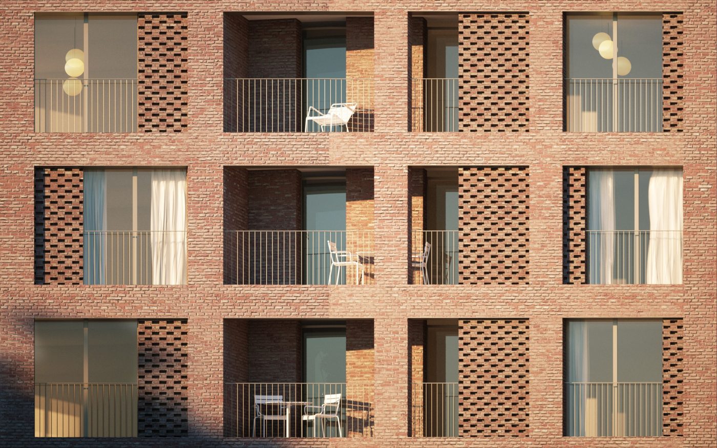 88 housing units Pantin, Brick Award 22 Category "Living together", Architects: Avenier Cornejo Architects, view at facade