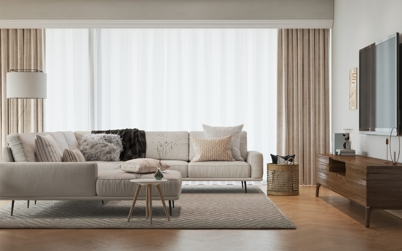 Salon - Wizualizacja projektu LK&1775 pracowni LK&Projekt - Dom na przyszłość Wienerberger