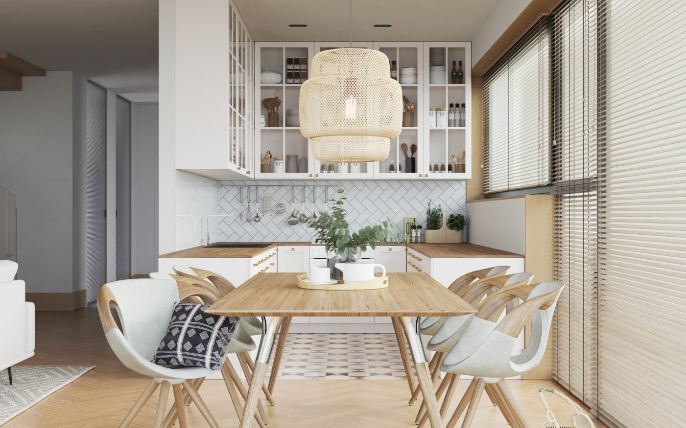 Kuchnia - Wizualizacja projektu LK&1775 pracowni LK&Projekt - Dom na przyszłość Wienerberger