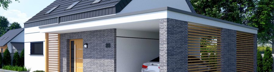 Wizualizacja projektu WELS pracowni PRO-ARTE z panelami solarnymi- Dom na przyszłość Wienerberger