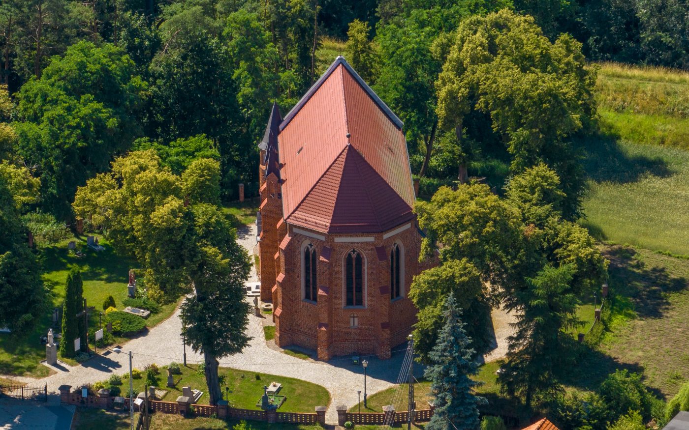 parish church Assumption of the Blessed Virgin Mary in Debno with beaver roof tile