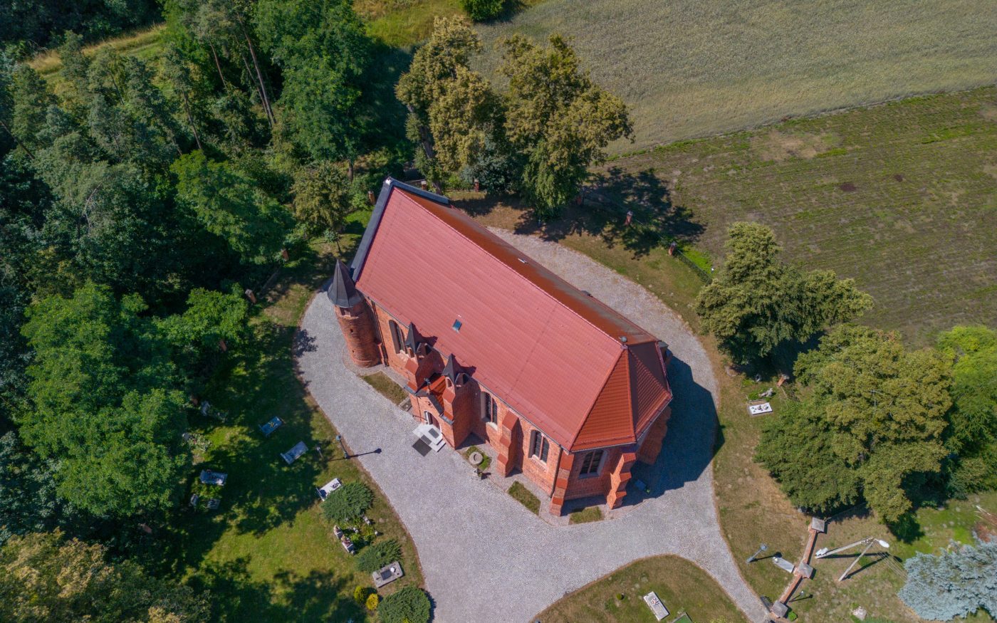 parish church Assumption of the Blessed Virgin Mary in Debno with beaver roof tile