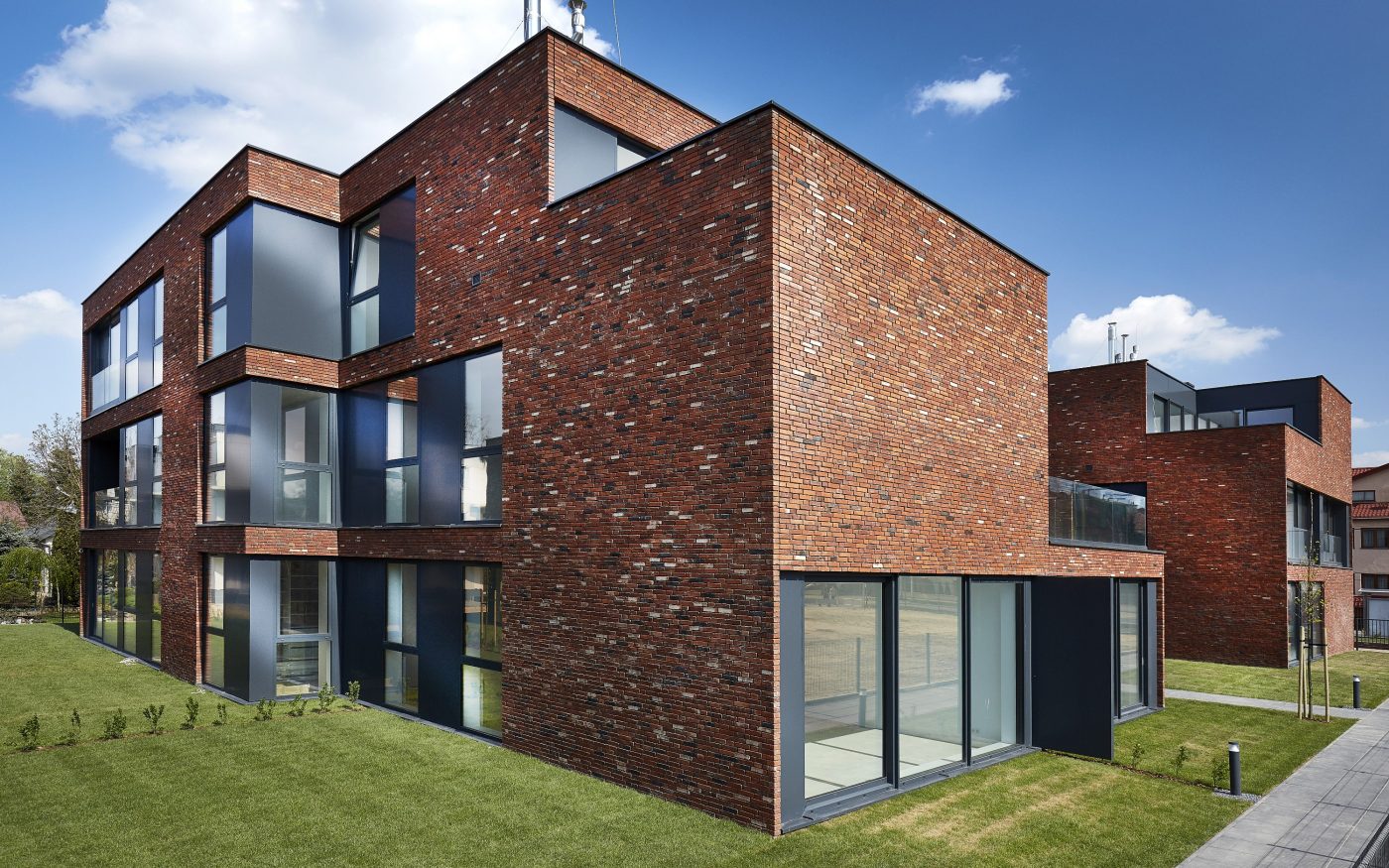 Apartment buildings in Poland Warsaw Ryzowa street made with Fortuna facing brick