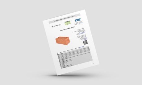 Deklaracja EPD dla pustaków ceramicznych Porotherm firmy wienerberger