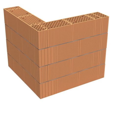 Narożnik, Porotherm 25 3x1/3 P+W