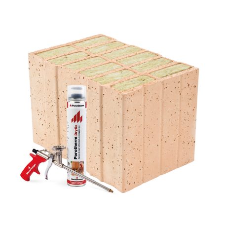 Szlifowany pustak ceramiczny wypełniany wełną Porotherm D 36.5 T Dryfix