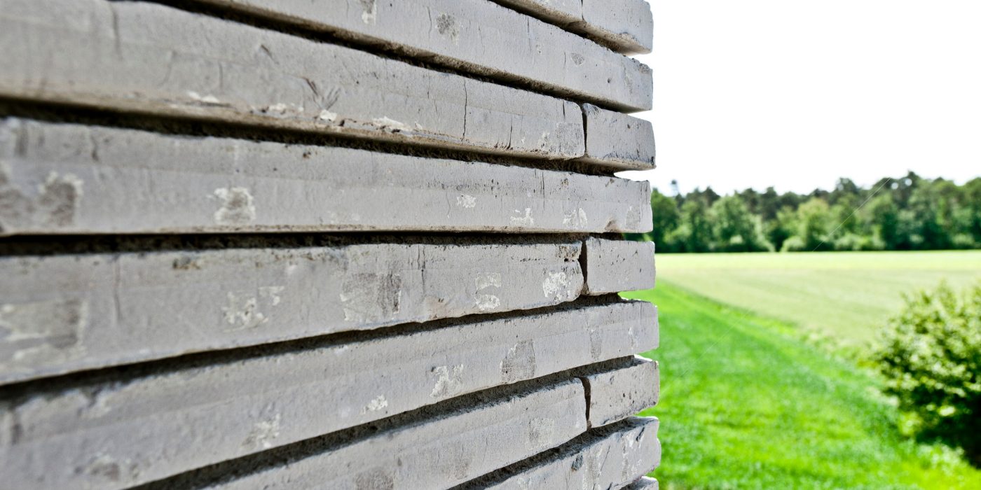 Close-Up Facade Polaris, Passive House, Bauhaus-style, Multi-Generational House, Poroton, Terca, Polaris, by Architects Engelshove, situated in Neuenkirchen