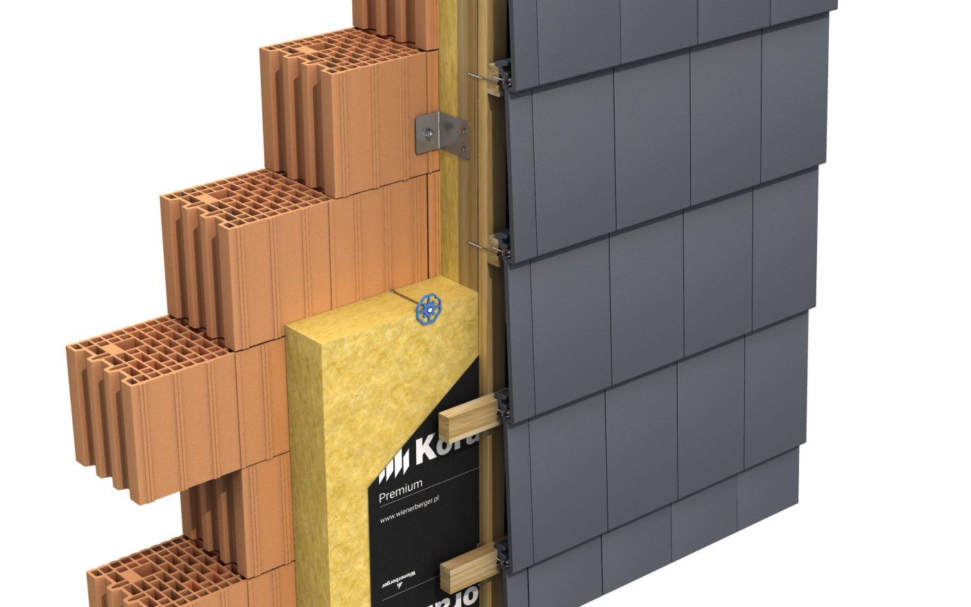 Dachówka Orea 9 na elewacji