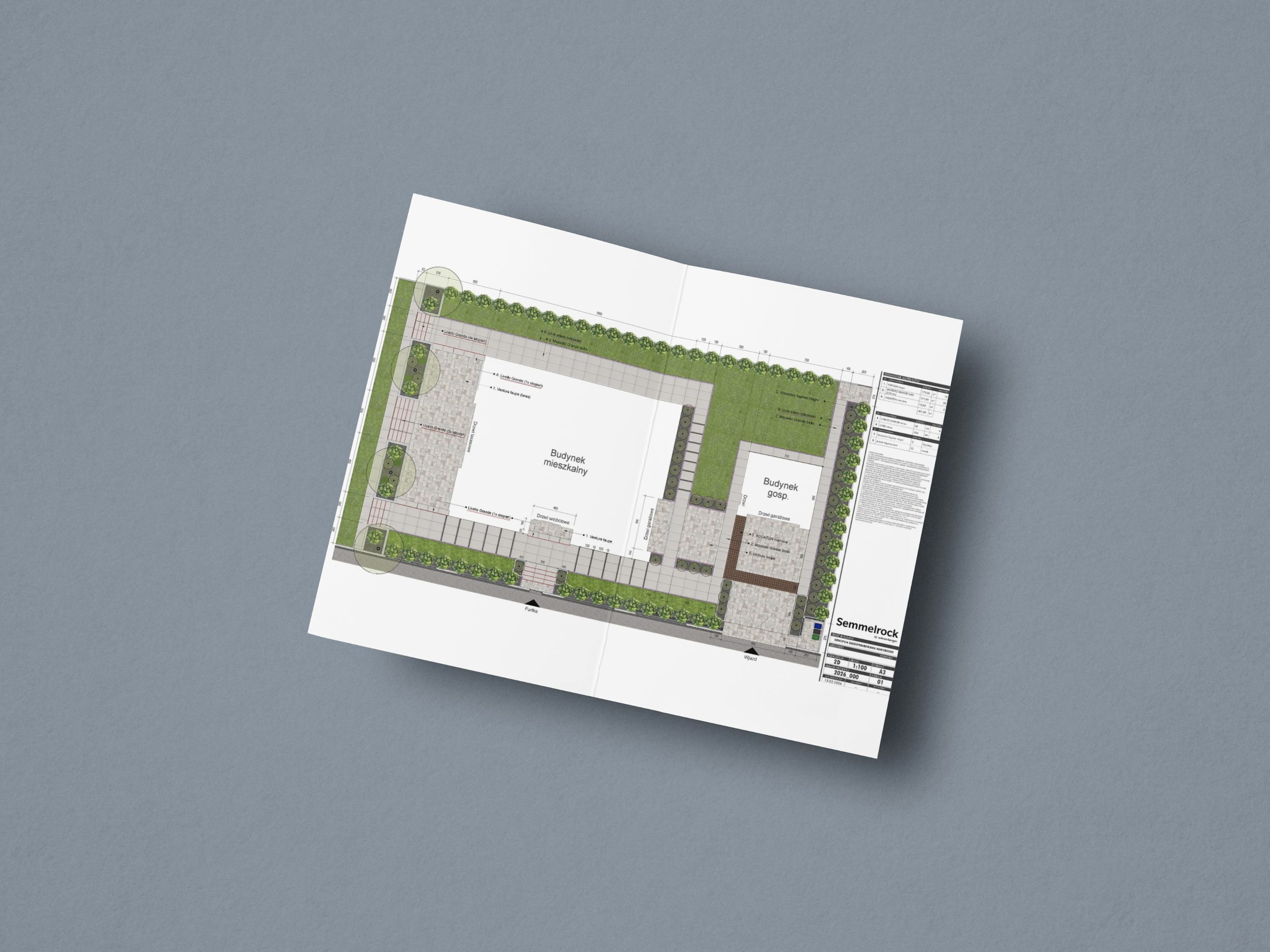 Usługa Projektowa Semmelrock - Projekt 2D