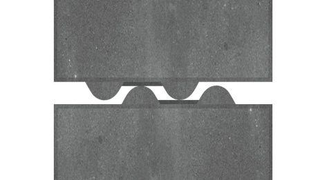 Elementy zespolenia - "odstępniki", widok z góry