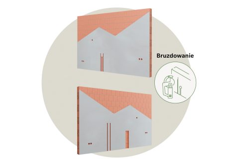 Bruzdowanie w ścianach Porotherm Sono