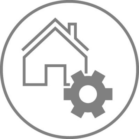 Wall cluster icon for accessories or complete system