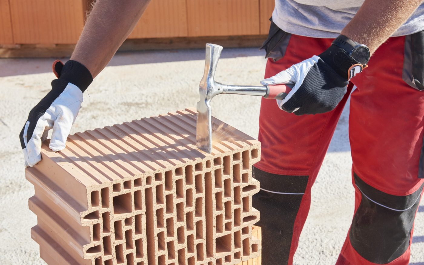 Dzielenie pustaka Porotherm 25 3x1/3 