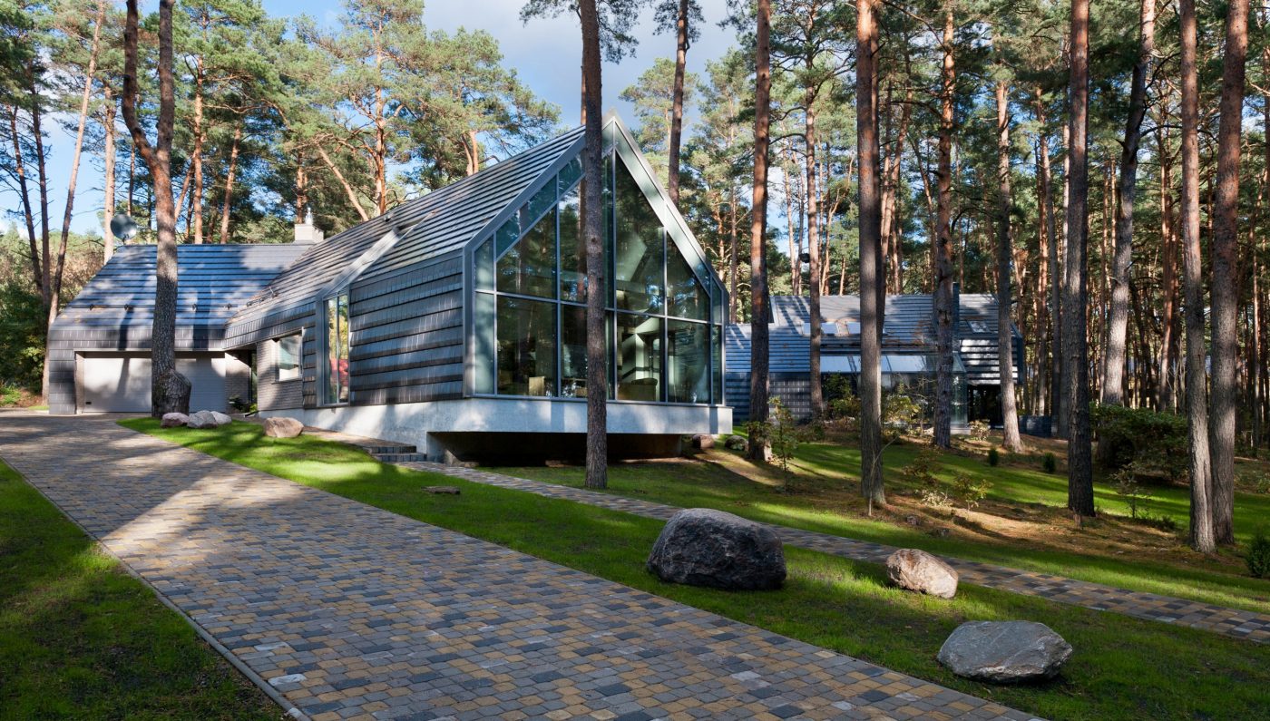 New construction, two single families houses, Porotherm 18.8 P+W/Frankfurt NF/PAGUS Grijs WFD/Actua 10 edelgraphite