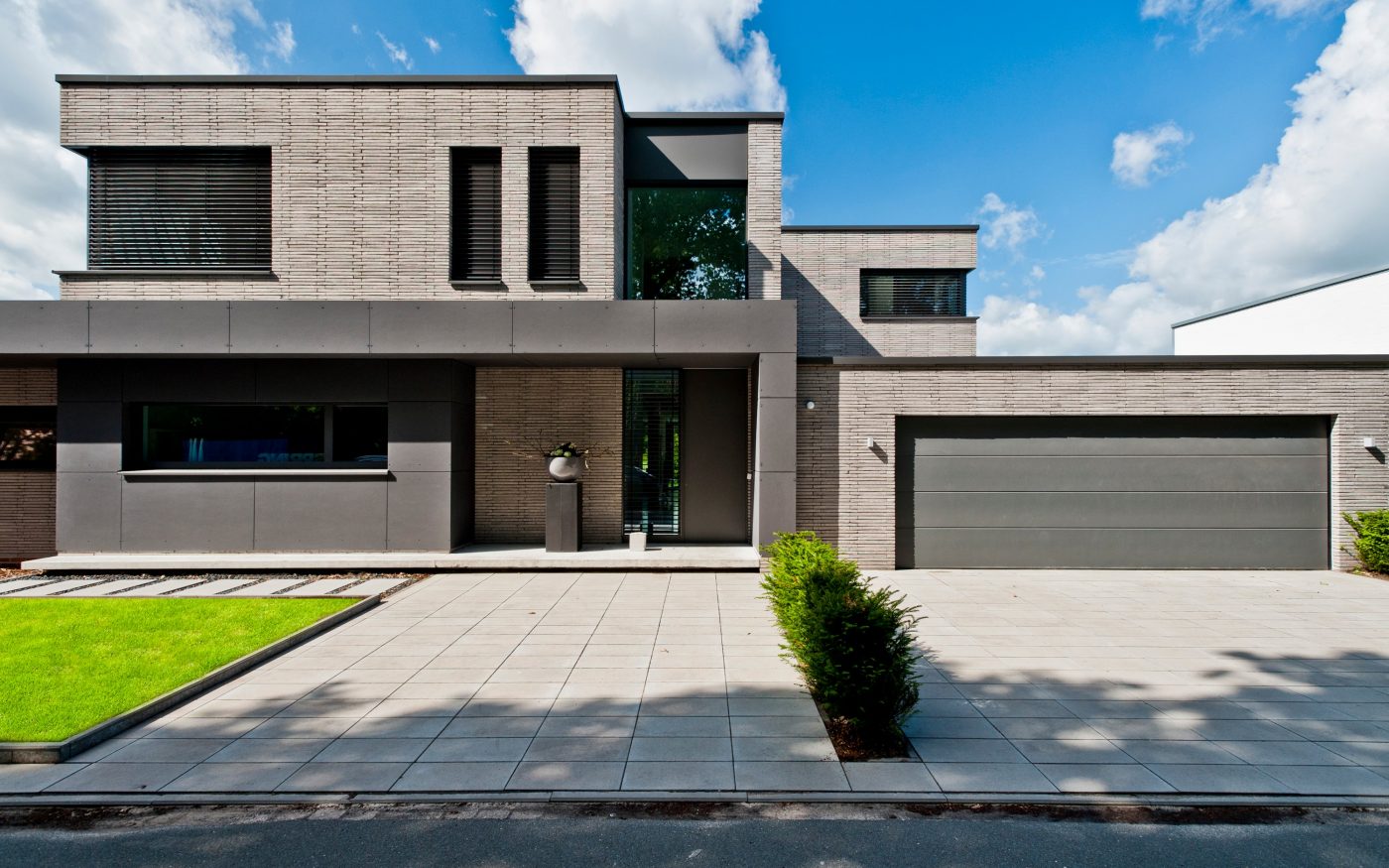 Dom architektów w Niemczech, cegła Long John Grey