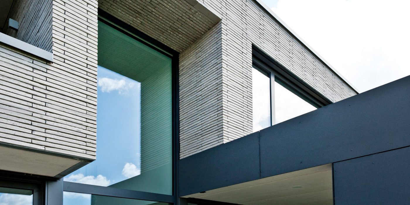 Passive House, Bauhaus-style, Multi-Generational House, Poroton, Terca, Polaris, by Architects Engelshove, situated in Neuenkirchen