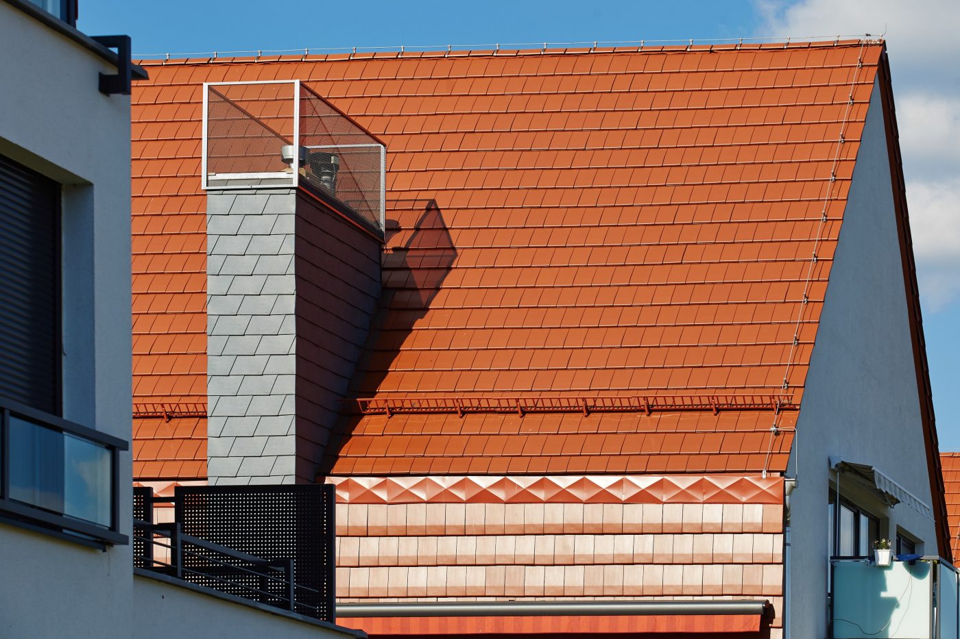 Osiedle domów jednorodzinnych w Raciborzu z dachówką Actua 10 naturalna czerwień