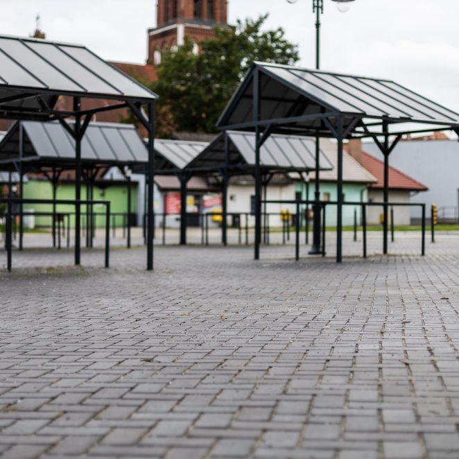 Nawierzchnia na rynku w Resko, penter dresden