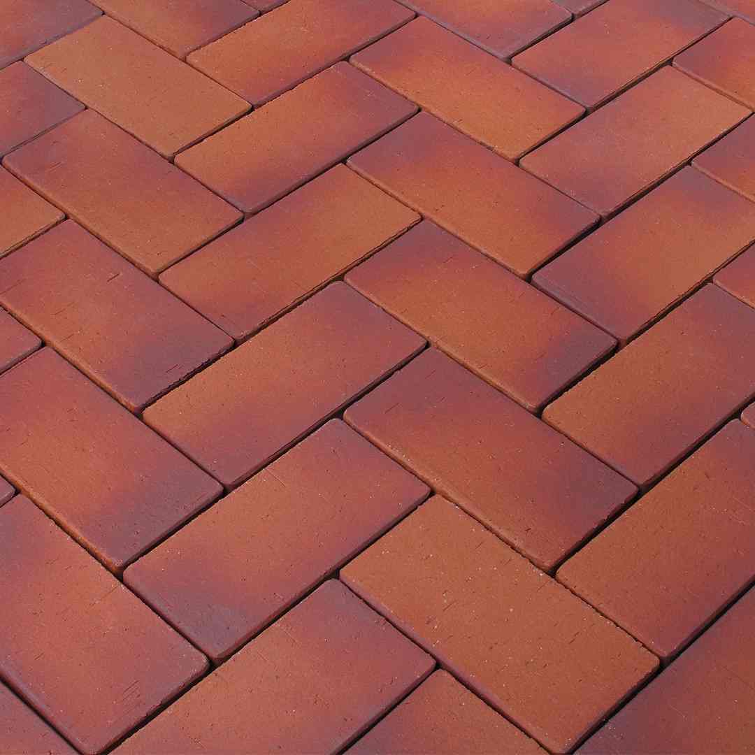 Bruk klinkierowy Penter Oderland czerwono-niebieski