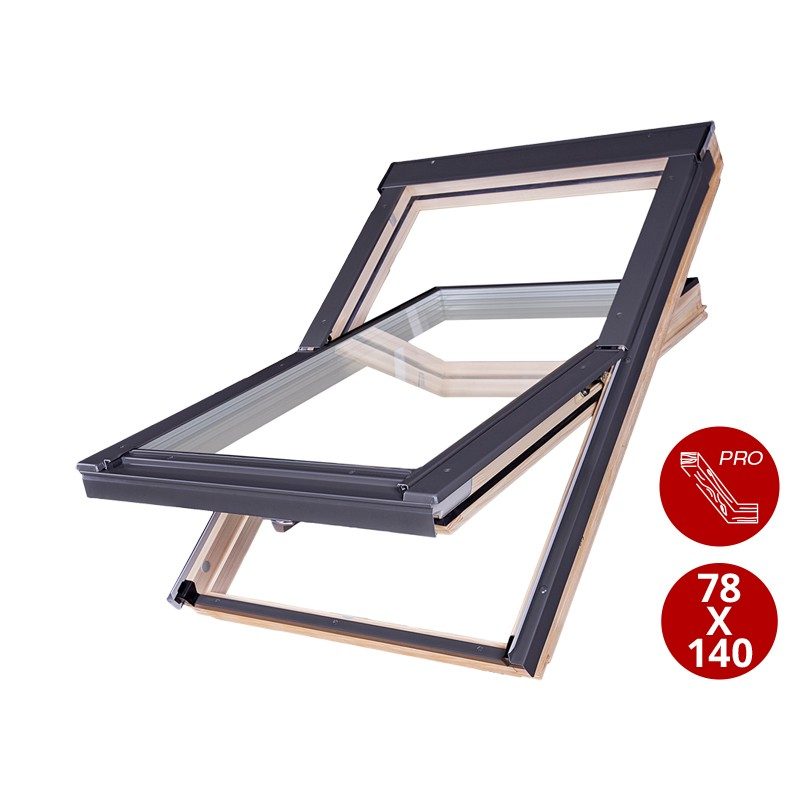 Koramic drewniane okno dachowe Energy Pro 78x140