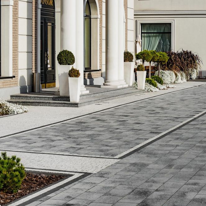 Hotel Mansor, Ząbki, Umbriano kolor grafitowobiały