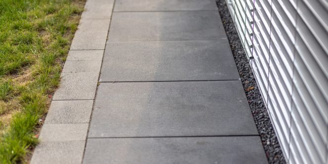 Nawierzchnia na terenie prywatnego domu w Gliwicach, mayore luce nero