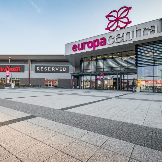 Europa Centralna Centrum Handlowe, Gliwice, La Linia kolor jasny granit
