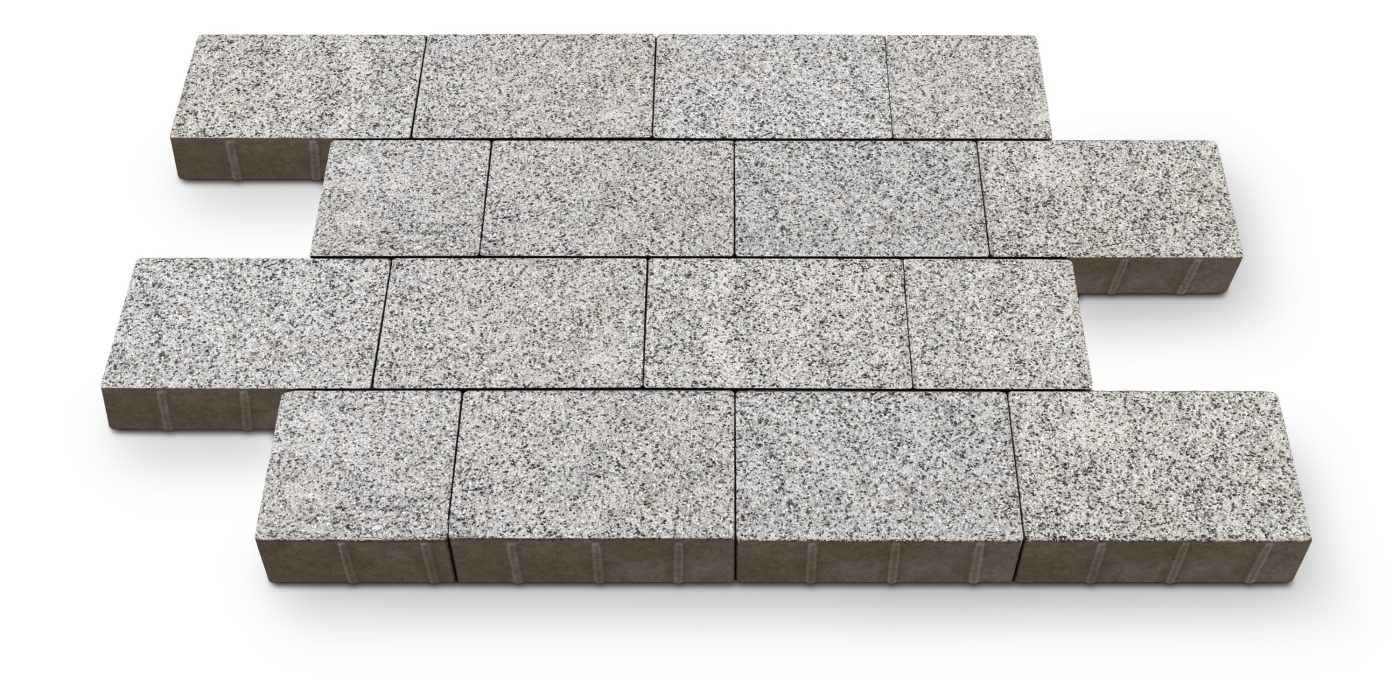 Kostki brukowe La Linia kolor szary granit