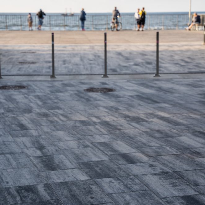 Reference object - paving stones - entrance to the beach in Leba - seso grande, silva