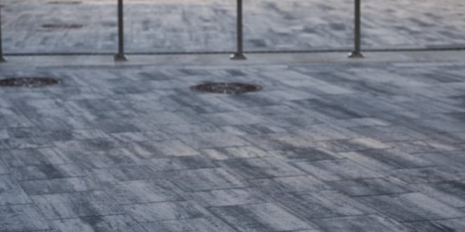 Reference object - paving stones - entrance to the beach in Leba - seso grande, silva
