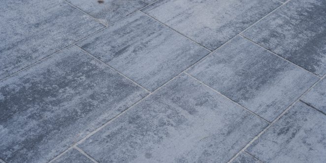 Reference object - paving stones - entrance to the beach in Leba - seso grande, silva