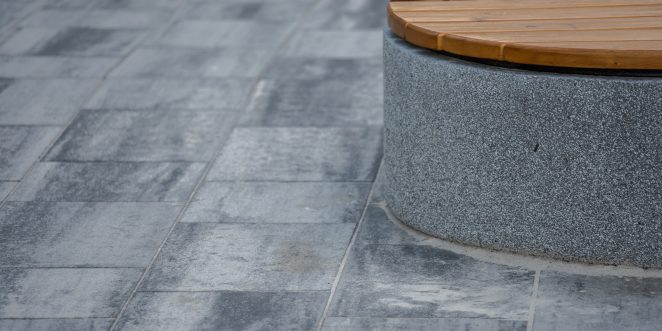 Reference object - paving stones - entrance to the beach in Leba - seso grande, silva