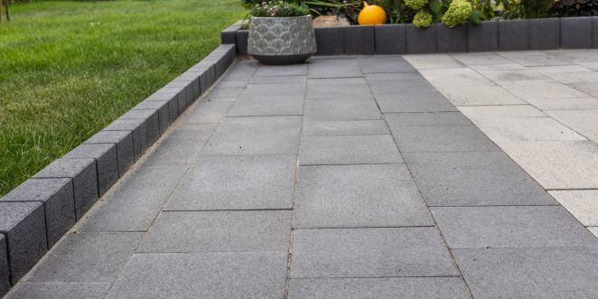 Nawierzchnia na terenie prywatnego domu w Gliwicach, umbriano