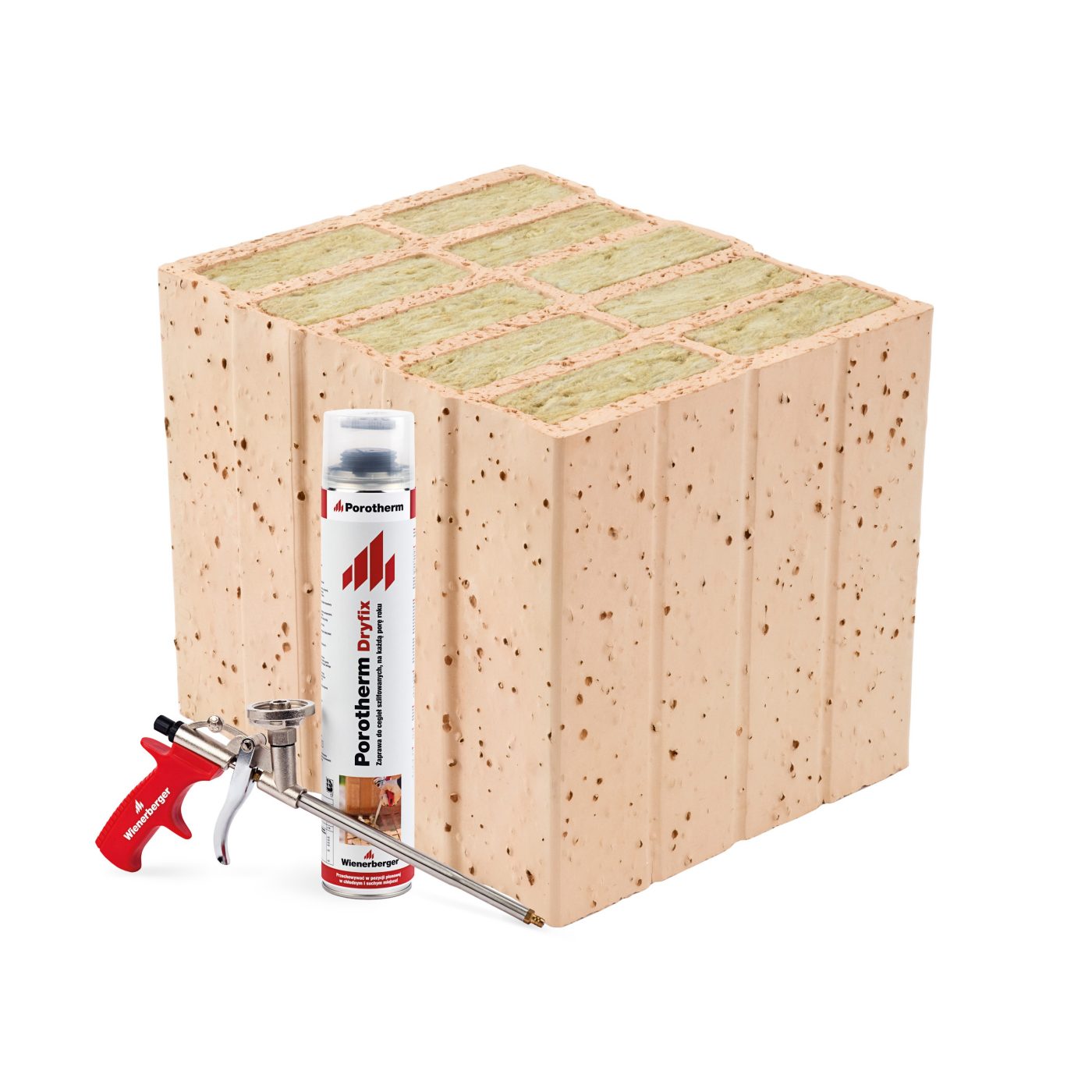 Szlifowany pustak ceramiczny wypełniany wełną Porotherm D 30 T Dryfix