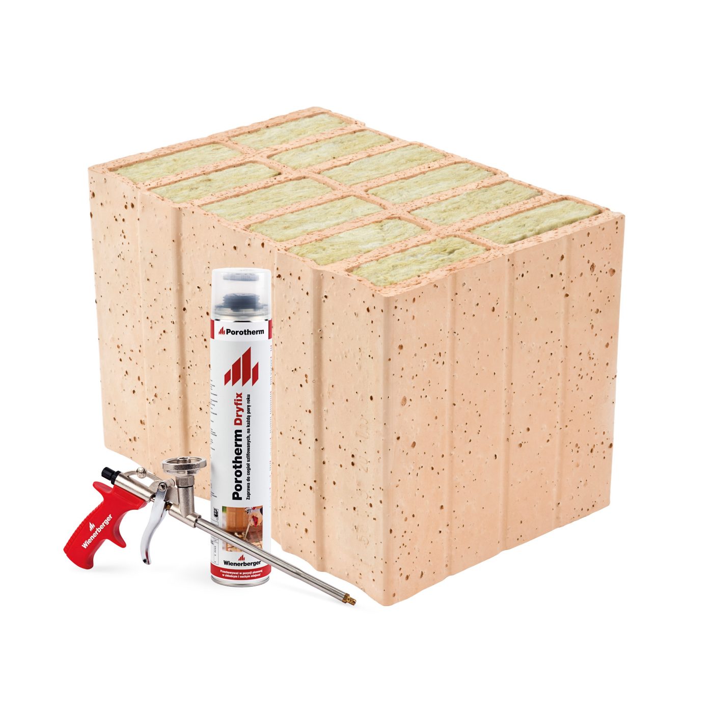 Szlifowany pustak ceramiczny wypełniany wełną Porotherm D 36.5 T Dryfix