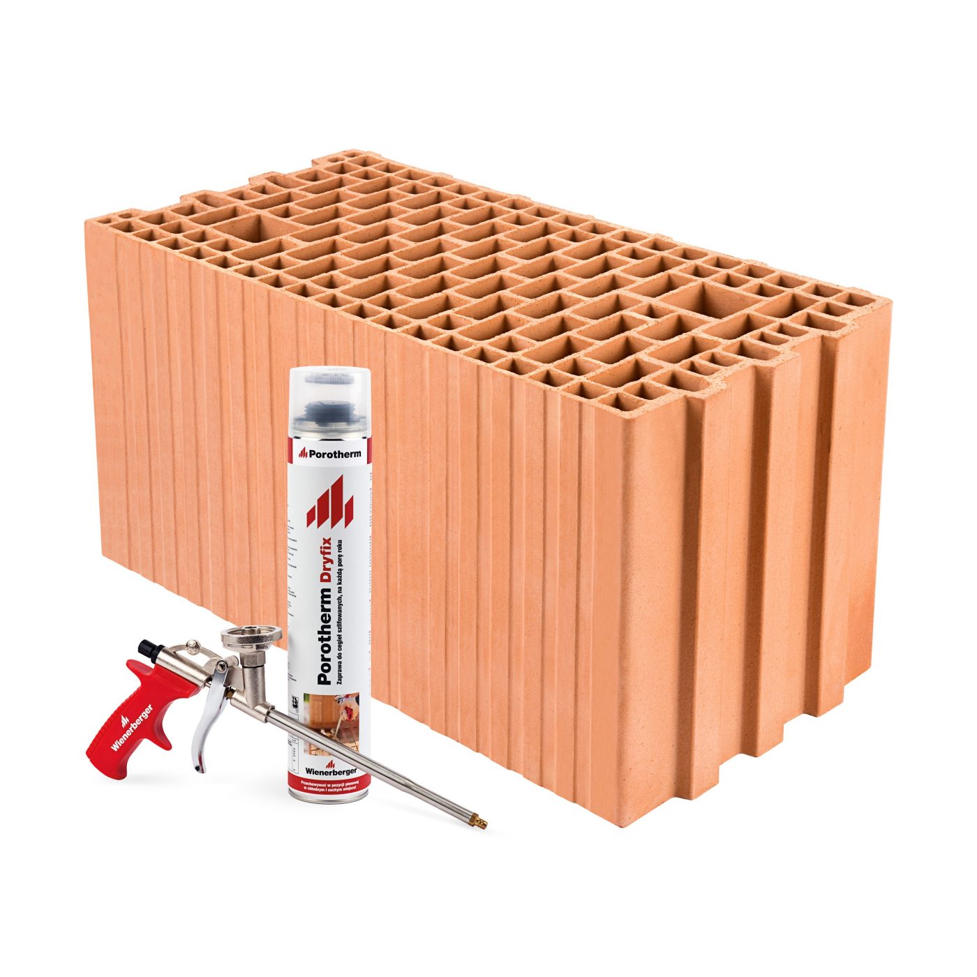 Szlifowany pustak ceramiczny Porotherm 25 E3 500 Dryfix