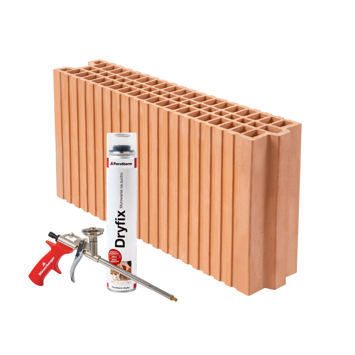 Niskoemisyjny szlifowany pustak ceramiczny Porotherm 11.5 Klima+ Dryfix