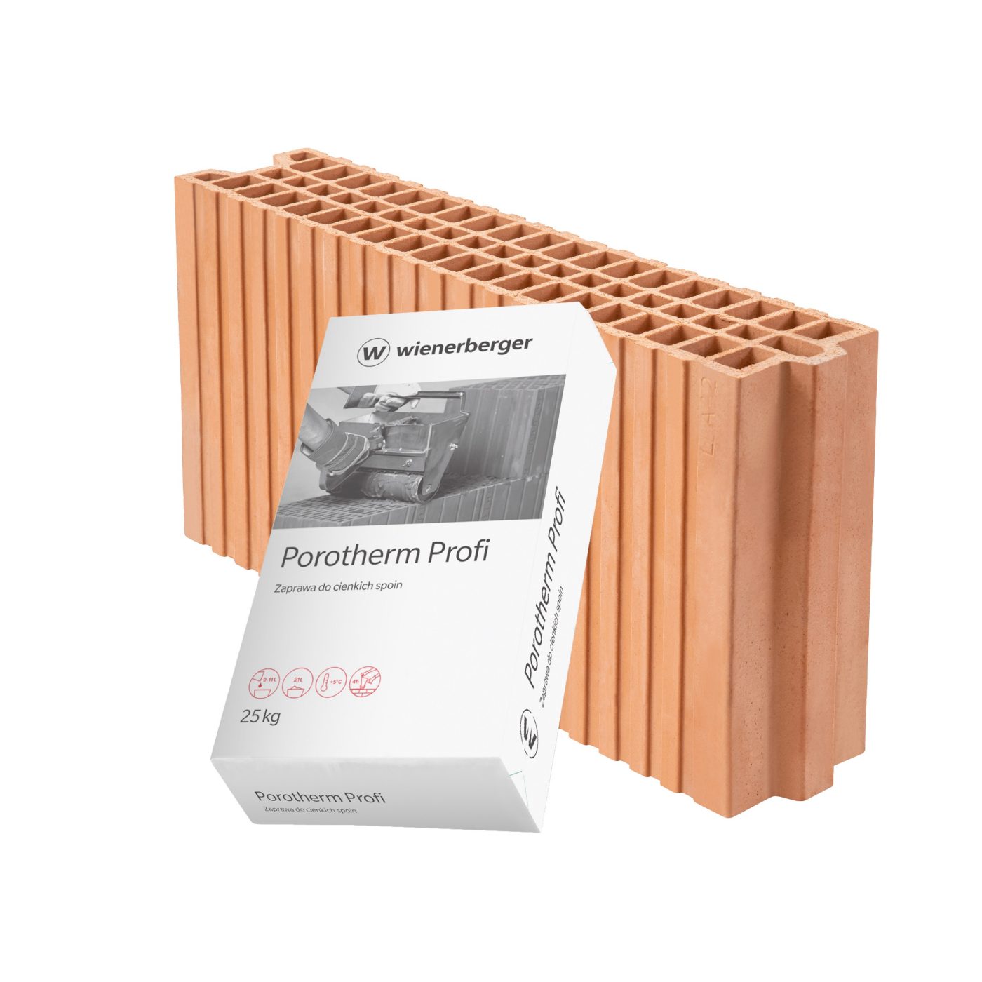 Niskoemisyjny szlifowany pustak ceramiczny Porotherm 11.5 Klima+ Profi