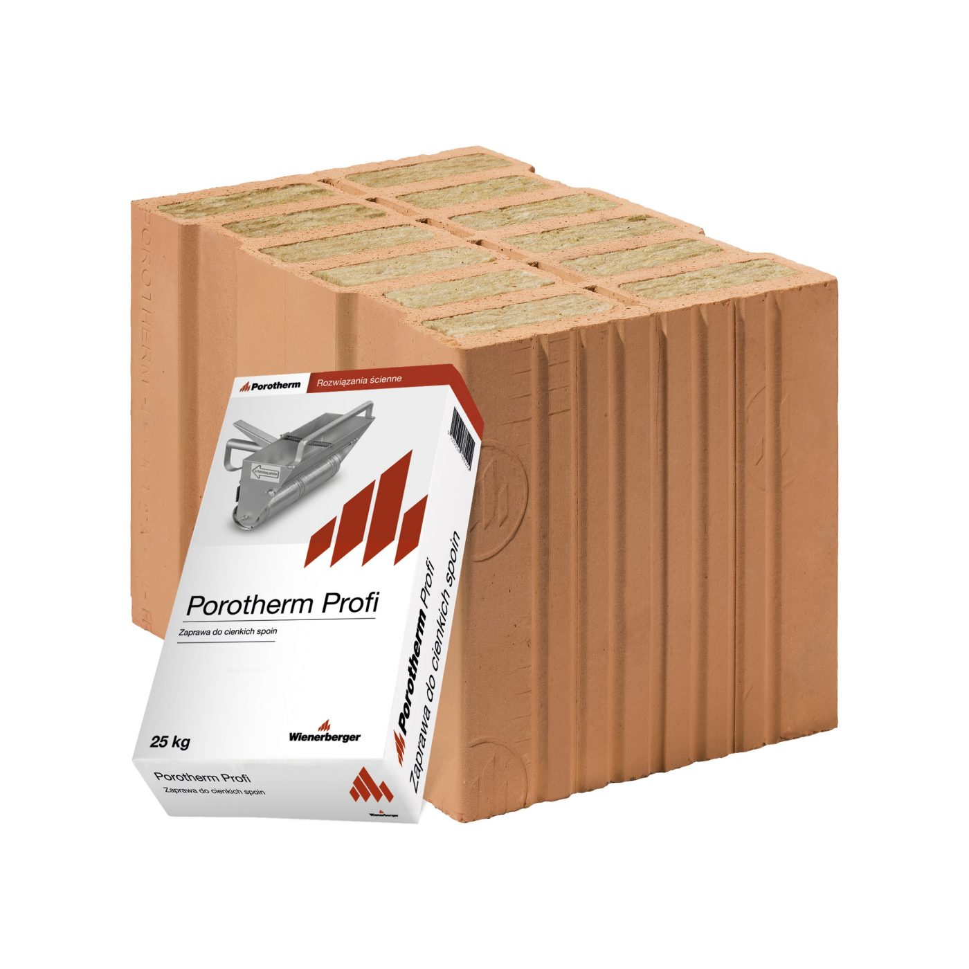 Pustak połówkowy Porotherm 38 T 1/2 Profi